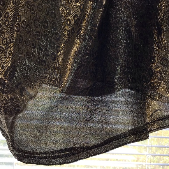 Luxe Metallic Gold & Black Camisole 1990’s Top M - Picture 15 of 15